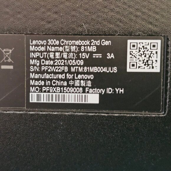 Lenovo 300e 2nd Gen Chromebook 11.6" Touchscreen 4GB 32GB ChromeOS - Excellent - Picture 5 of 8